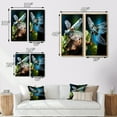thumbnail image 4 of Designart "Insects in Flight White Dragonfly" Dragonfly Framed Wall Art Set Of 2 - White Animals Framed Wall Art Set Of 2, 4 of 7