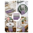 thumbnail image 3 of Purple Grey Wood Grain Cloth Napkins Set of 4 Reusable Dinner Napkins, Ombre Rustic Retro Wooden Plank Cocktail Napkin Washable Table Napkins for Wedding/Holiday Party/Baby Shower 20"x20", 3 of 7