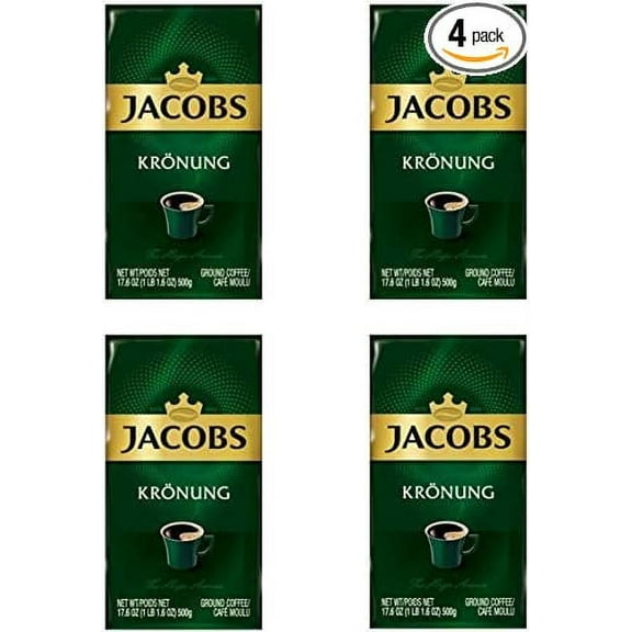 Jacobs Kronung Ground Coffee 500 Gram / 17.6 Ounce (Pack of 4)