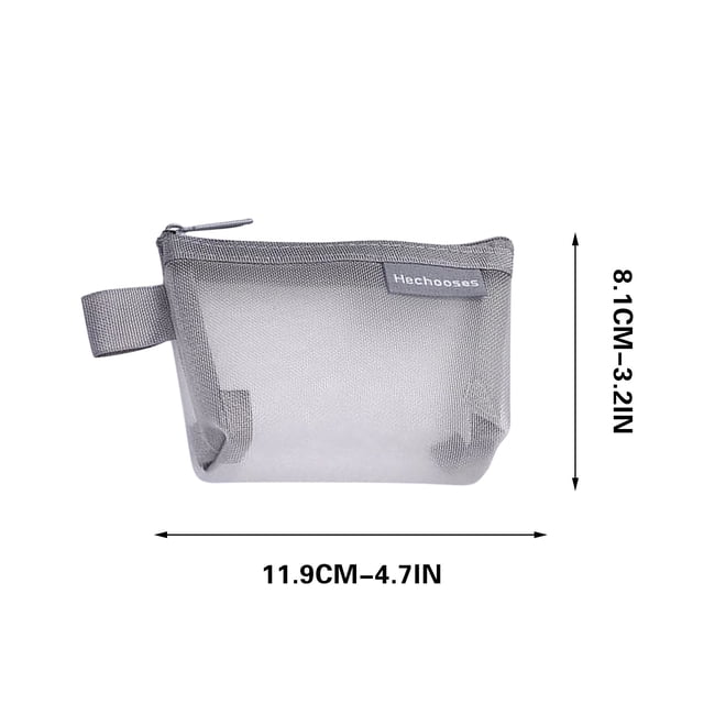 Birdeem Nylon Three-Dimensional Triangular Mesh 0 Wallet, Large Capacity Key Bag, Card Bag, 0 Money Bag, Transparent Storage Bag