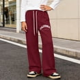 thumbnail image 2 of Boys Drawstring Sweatpants Boys Casual Pants Size 6 Casual Wide Leg Trousers Elastic Waist Open Bottom Athletic Sweat Pants(Size 8-9 Years,8-9 Years), 2 of 9