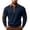04# Dark Blue, variant on Big & Tall Men's Long Sleeve Henley Sweater with Brown Leather-Look Patches, Padded Elbow Design, Color Block Workwear Top for Casual Outings S-5XL