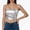 White, variant on Women's Ruched Tube Tops Strapless Sleeveless Crop Top Metallic Shiny Tube Tops (Gold L)