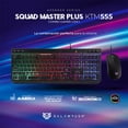 thumbnail image 2 of Kit Teclado y Mouse Gamer Balam Rush SQUAD MASTER PLUS KTM555 Alámbrico USB RGB Negro BR-936286, 2 of 5