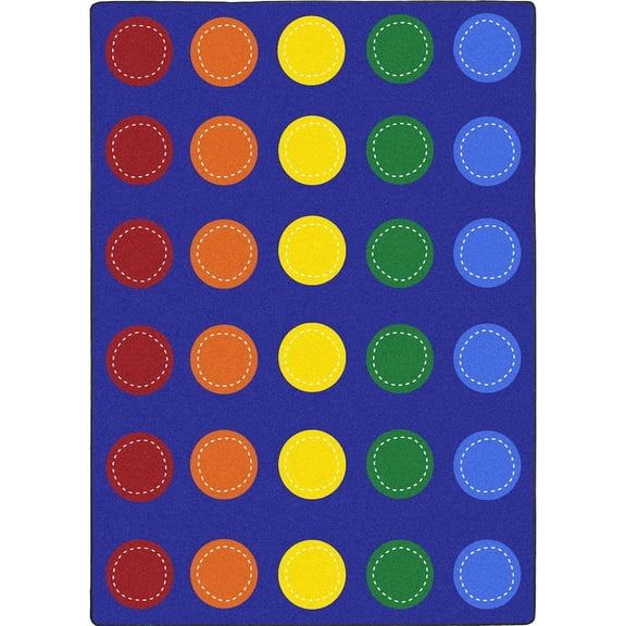 Joy Carpets Kid Essentials Spaces and Places 7'8" x 10'9" Area Rug in Color Multi