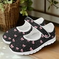 thumbnail image 3 of Psesaysky Women's Bow Printed Casual Shoes Lightweight Comfortable Black Walking Shoes Fashion Printed Shoes for Valentine's Day Gift for Wife Girlfriend, 3 of 7