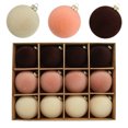 thumbnail image 5 of 12pcs Christmas Ball Decoration Coffee Beige Baubles Christmas Tree Hanging Ornaments For Home 2025 Navidad Noel Party Pendant, 5 of 5
