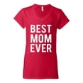 thumbnail image 2 of Wild Bobby, Best Mom Ever Mothers Day Gift, Mother's Day, Women Standard V-Neck Tee, Red, X-Large, 2 of 3