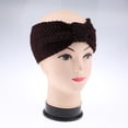 thumbnail image 1 of Diadema de Pelo Tejido de Punto Elástico Banda de Cabello Pre atada Headwrap Cálido de Invierno Herramienta de Peinado para Mujer café Macarena Diadema de turbante de punto, 1 of 8