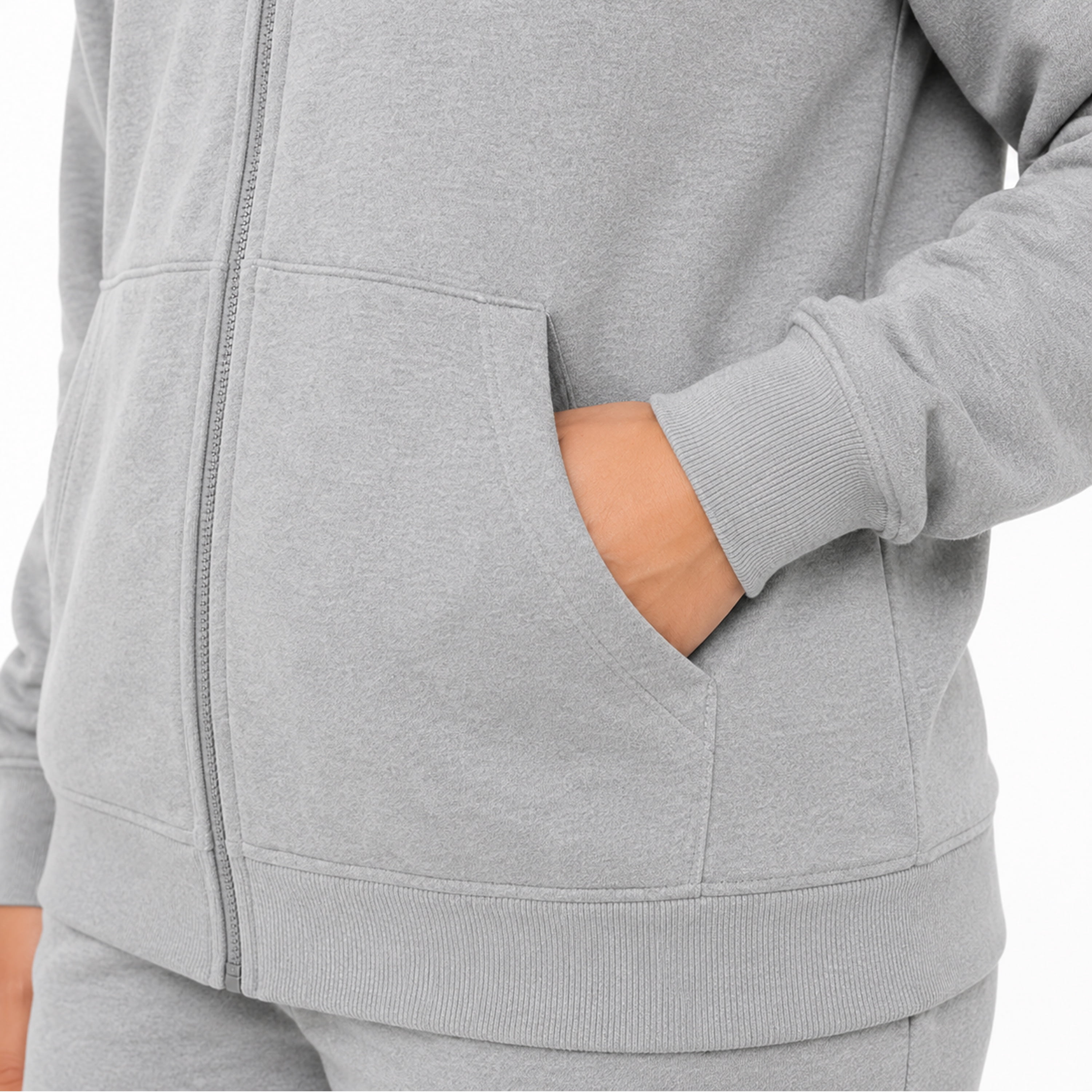 Women's 2-Piece Fleece-Lined Full Zip Oversize Loose Fit Hoodie