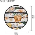 thumbnail image 4 of Pumpkin Round Floor Mat Non-Slip Wsahable Round Area Rug for Bathroom Entryway Living Room Bedroom Home Decor - -, 4 of 5