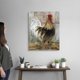 thumbnail image 4 of Cuadro decorativo lienzo pintura gallo de granja cresta roja plumas marrones y blancas fondo madera desgastada, arte rústico campestre vertical, decoración para cocina, comedor y cabaña, 4 of 6