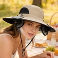 thumbnail image 7 of 3 Speed Solar Powered Fan Hat with 2 Fans, Wide Brim Sun Hat for Outdoor Fishing, Hiking Gardening, USB Solar Charging, Mother's Day Gift for Women Mom, Birthday Gift for Girlfriend, Khaki, 7 of 7