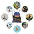 thumbnail image 6 of Daiia Galactic Night Over Meadow Pattern Drawstring Backpack, Gym Bag, Lightweight Backpack, Water-Resistant Bag Travel Sports Backpack, Fitness Bag, Yoga Bag-Small, 6 of 6
