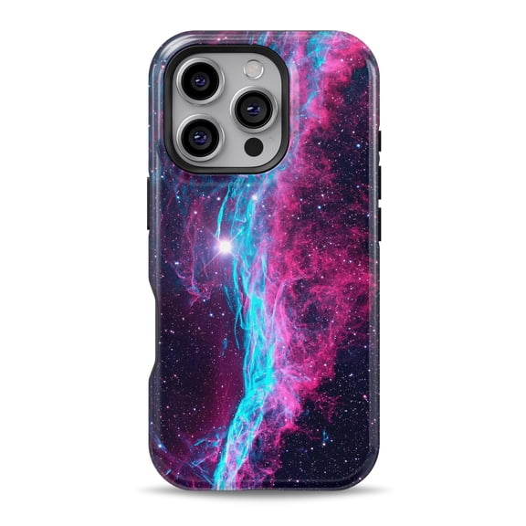 DesignSkinz Scratch-Resistant Hard Slim Case Compatible with iPhone 16 (Compatible with MagSafe) - Cosmic Strobe Space V1