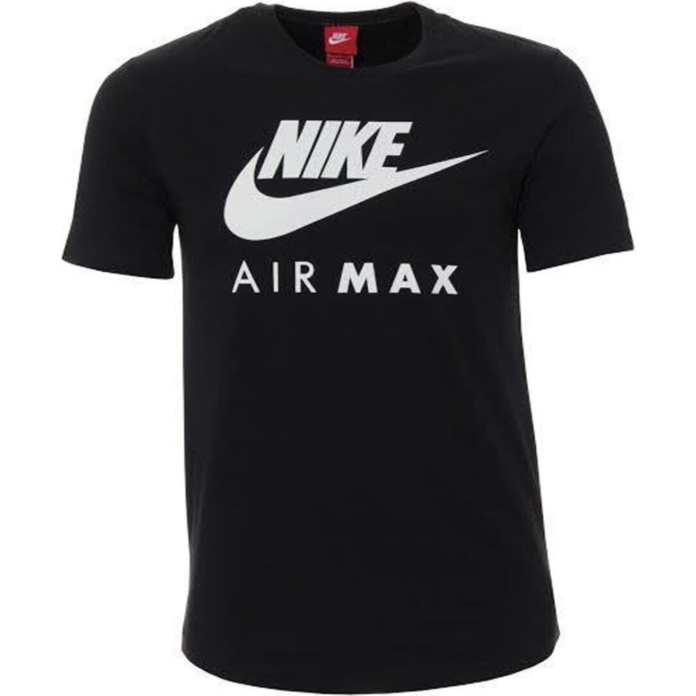 Nike Men's Air Max Slim Fit Short Sleeve Crewneck Work Out Tee, Black, M - Walmart.com