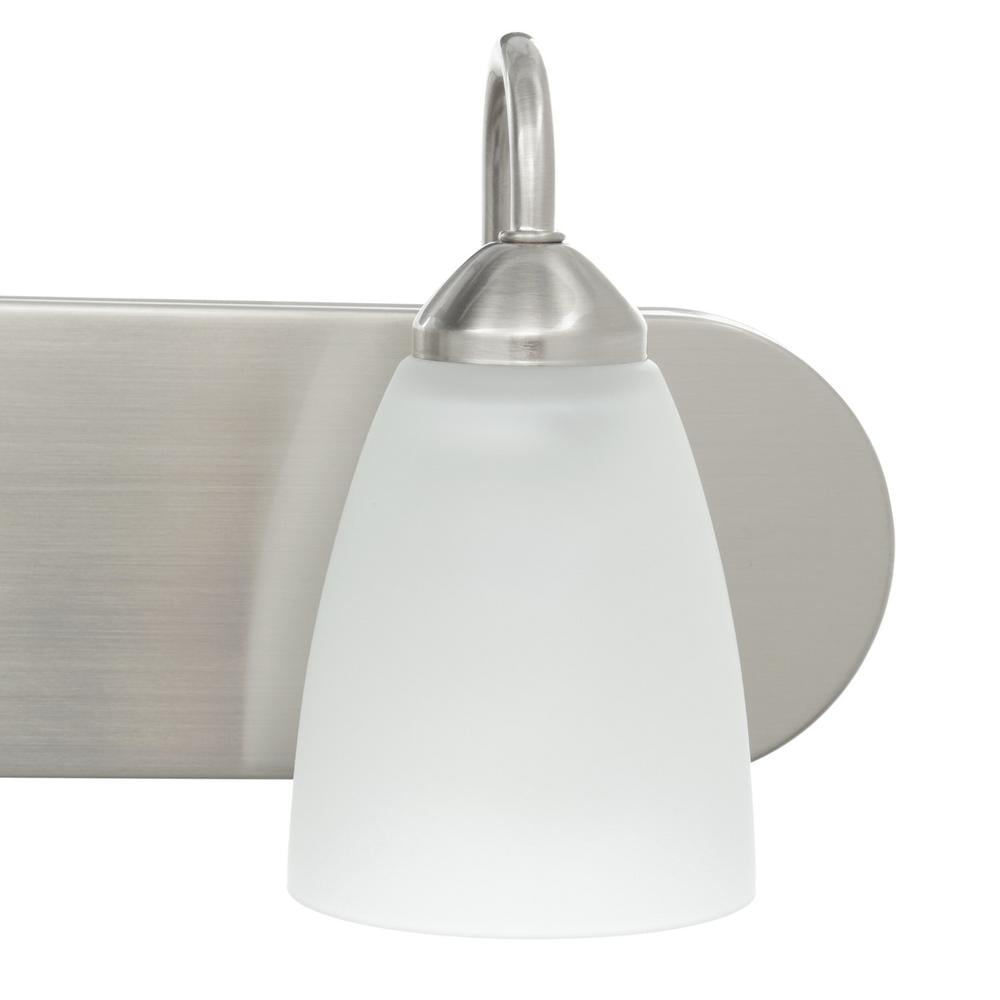 6-Light Brushed Nickel Bathroom Vanity Light Progress Lighting Gather 48 in 