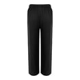 thumbnail image 4 of JJHGVB Palazzo Pants Wide Leg Pants Woman Womens Daily Elastic Waist Straight Solid Color Casual Pants Loose Long Pants Barrel Pants Women Women'S Pants Black L, 4 of 6