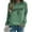 Army Green, variant on Wutalume Women's Fashion Casual Long Sleeve Printed Pullover Sweatshirt, Comfortable and Stylish Top for Daily Use and Outings, with a Soft Fabric and Modern Print Design,Army Green L