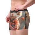 thumbnail image 2 of Vsdgher Adorable Kitten In Kimono Pattern Men's Boxer Brief Underwear,Soft Funny Underwear for Men-Large, 2 of 5