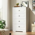 thumbnail image 3 of Walsunny 4 Drawer White Vertical Dresser Modern Storage Cabinet with Handle-Drawer Chest Wood Organizer for Living Room, 3 of 8
