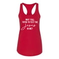 thumbnail image 2 of Wild Bobby Why Y'all Tryin' to Test the Jesus in Me? Inspirational/Christian Women Racerback Tank Top, Red, Large, 2 of 5