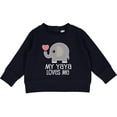 thumbnail image 2 of Inktastic My Yaya Loves Me Grandchild Baby Sweatshirt, 2 of 4