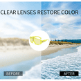 thumbnail image 3 of Flat Top Square Sunglasses For Men Women One Piece Shades Semi-Rimless Frame Sunglasses, 3 of 5