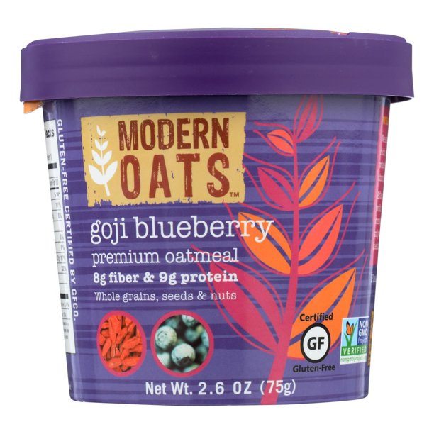 Modern Oats Oatmeal, Goji Blueberry, 2.6 Oz, Pack of 6