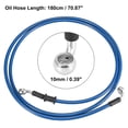 thumbnail image 3 of Universal 180cm 70.87" Brake Clutch Oil Hose Line Pipe Blue for Motorcycle, 3 of 8