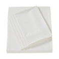 thumbnail image 5 of Sweet Home Collection 6 Piece Embossed Dobby Hotel Stripe Sheet Set, Twin - Beige / Off-White, 5 of 5