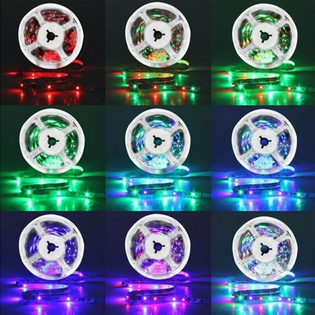 

faweijlr 10M 3528 SMD RGB 600 LED Strip Light String Tape+44 Key IR Remote Control