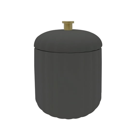 Beautiful By Drew Barrymore Bathroom Canister- Dark Gray