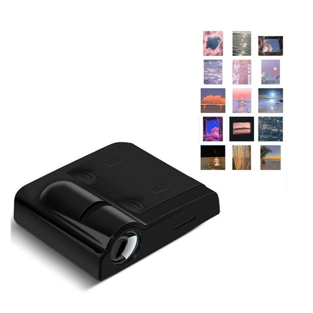 Monstrate Lámpara de proyección de fondo, proyector de fotografía para fiestas, luz con hojas, iluminación de proyección con pilas Iluminación y accesorios Negro Tipo 2
