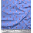 thumbnail image 1 of Soimoi Poly Georgette Fabric Dot & Light House Shirting Print Fabric by The Yard 42 Inch Wide, 1 of 1