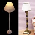 thumbnail image 2 of 2Pcs Dollhouse Miniature Furniture Floor Lamp Light Model w. Lampshade 1/12, 2 of 6