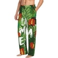 thumbnail image 2 of Yiaed Palm Leaves And Tropical Flowers Print Men's Lounge Pants, Loose PJ Bottoms, Long Pajama Pants for Men-Medium, 2 of 5