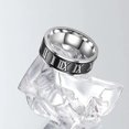 thumbnail image 5 of Titanium Stainless Steel Ring for Men, Roman Numeral Ring Chain Ring Anxiety Relief Fashion Simple Mens Wedding Bands, 5 of 6