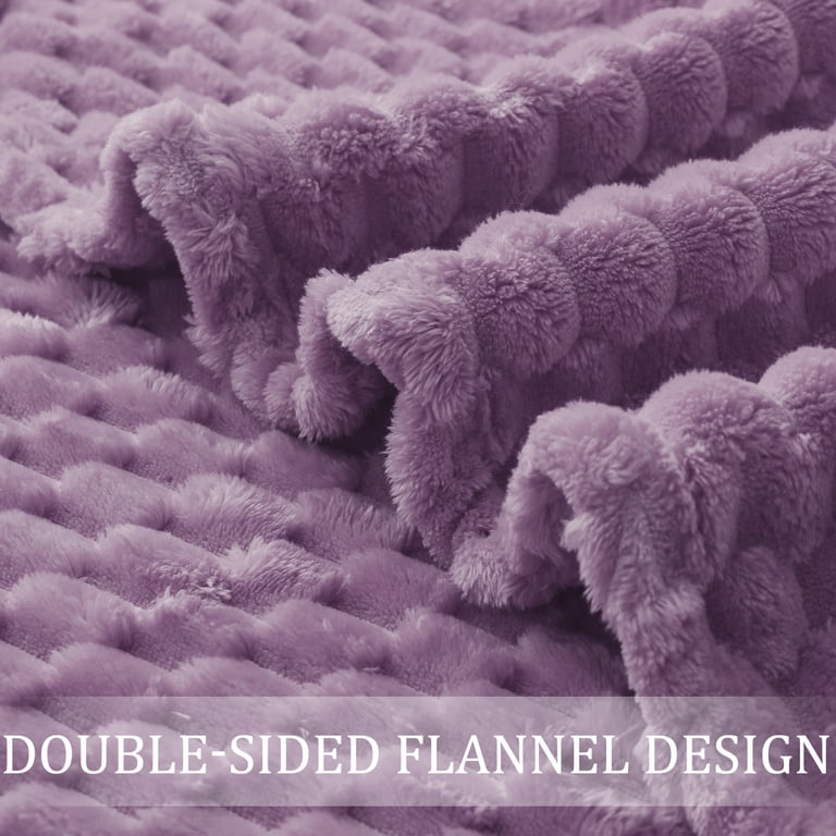 Exclusivo Mezcla King Soft Fleece Blanket, Grayish Purple photo 7