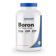 Nutricost Boron Capsules 5mg Per Serving (240 Vegetarian Capsules) - Helps With Bone Mineral Density