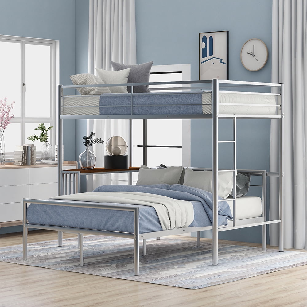 twin over full bunk bed with desk