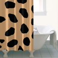 thumbnail image 4 of Brown and Black Of Leopard Print Shower Curtain 36"x72" ,Bathroom Decorative Shower Curtains Set with 12 Hooks,Modern Waterproof Washable Shower Curtain, 4 of 6