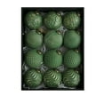 thumbnail image 2 of Farmhouse Ball Ornaments (Set of 12, Antique Green); Distressed Metal Glass Ball Vintage Style Christmas Decorations, 2 of 6