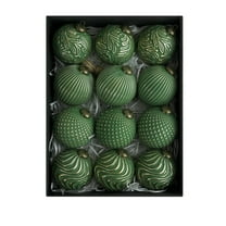 Vintage Christmas Tree Ball Ornaments, 12PCS 3.15inch Shatterproof Plastic Vintage Rustic Christmas Ball Ornaments Antique Traditional Style Xmas Tree Wedding Party Decor