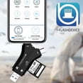 thumbnail image 4 of 4 In 1 External Card Reader Usb Micro Sd & Tf Card Reader Adapter For Iphone / Ipad Mac / Android / Windows Pc, 4 of 4