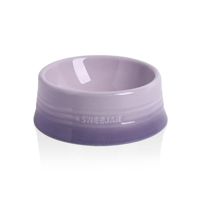 Cuenco de Cerámica SWEEJAR Morado para Perros y Gatos Medianos