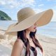 thumbnail image 5 of Sombrero de paja con protección solar para playa, de circunferencia de 56 a 57 cm, plegable, para playa, para mujer, 5 of 6