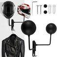 thumbnail image 1 of PENGXIANG Dual-Ball Motorcycle Helmet Holder Wall Mount 180° Rotation Helmet Hanger with Hook Metal Helmet Stand Rack Storage Hook for Motorcycle Bike Helmets Coats s, 1 of 9