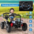 thumbnail image 4 of Costway 12V Kids Ride On Car Battery Powered Electric Remote Control LED Lights Music Suitable for 1 kid Black, 4 of 6