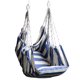 thumbnail image 1 of Hamaca Silla Colgante para Exteriores e Interiores de Algodon con cojin ilios innova Rayas azules, 1 of 4